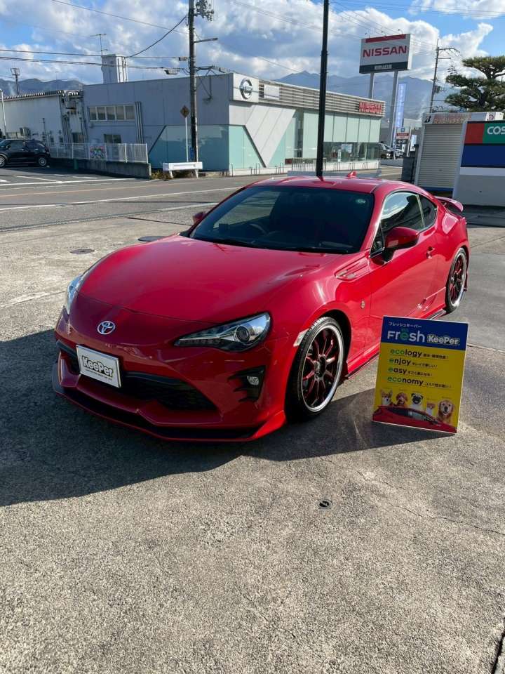 施工事例｜トヨタ 86｜フレッシュキーパー＋フッ素＋ヘッドライト＋ホイール（ダブル）｜川福石油 KeePer PRO SHOP 高野口SS（和歌山県橋本市）