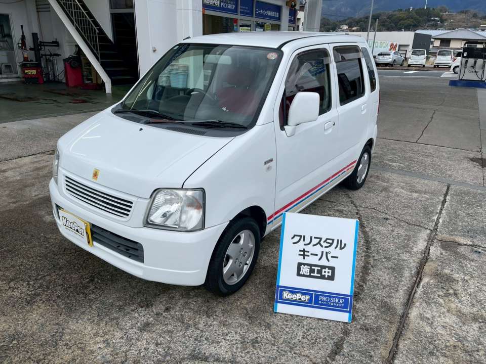 クリスタルキーパー施工｜スズキ ワゴンR｜フッ素ガラス・ヘッドライト施工｜和歌山県橋本市