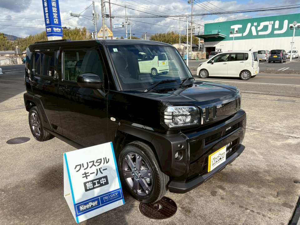 クリスタルキーパー＋樹脂パーツキーパー施工｜ダイハツ タフト｜黒ツヤ復活で引き締まったSUVスタイル｜和歌山県橋本市