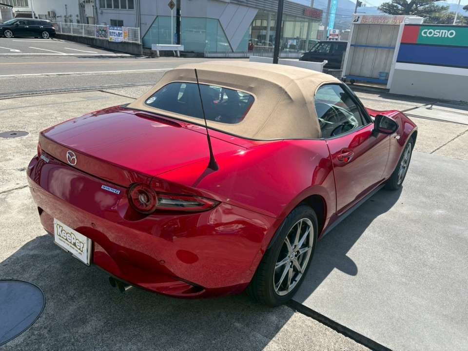 リアから見てもツヤの違いは一目で分かります。なめらかな映り込みとしっかりした水弾きで、キレイな状態を維持しやすくなります。