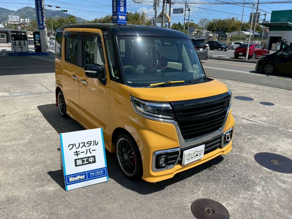 クリスタルキーパー施工｜ダイハツ タントカスタム（川福石油 KeePer PRO SHOP 高野口SS）