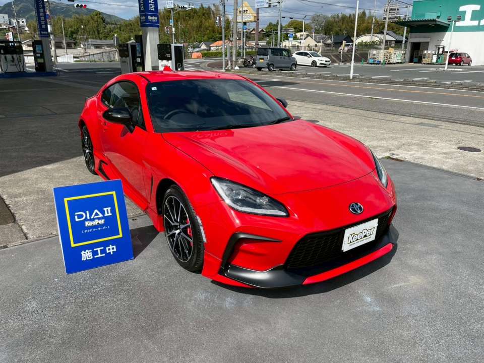 ダイヤⅡキーパー施工＋樹脂フェンダーコーティング｜トヨタ GR86（川福石油 KeePer PRO SHOP 高野口SS）