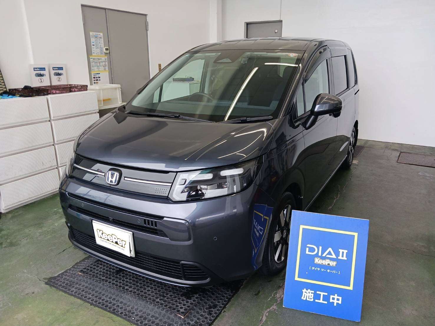ホンダ軽自動車 エコダイヤキーパー施工車 ダイヤⅡメンテナンスB施工 濃色ボディの深い艶